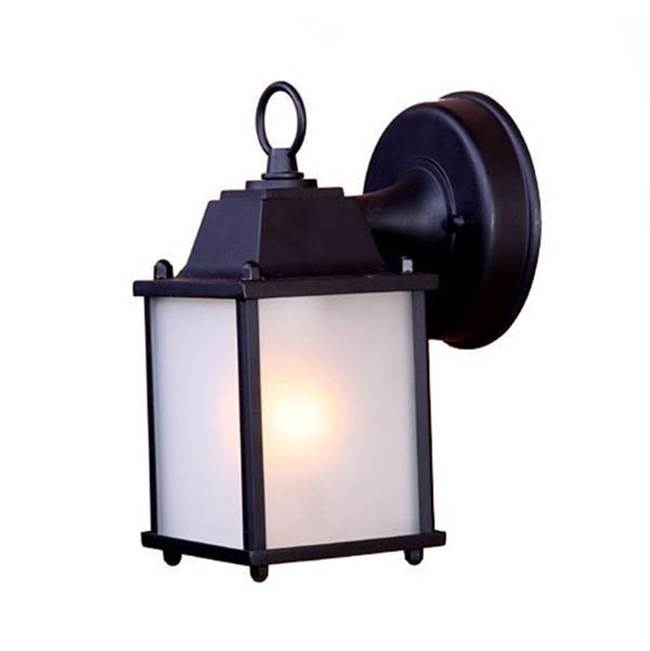 Acclaim Lighting Builder''s Choice 1-Light Matte Black Wall Light With Frosted Glass