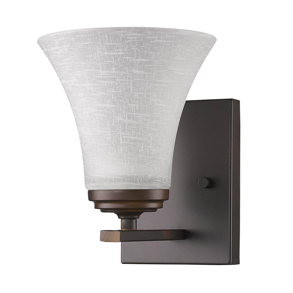Acclaim Lighting Union 1-Light Oil-Rubbed Bronze Sconce With Frosted Glass Shade