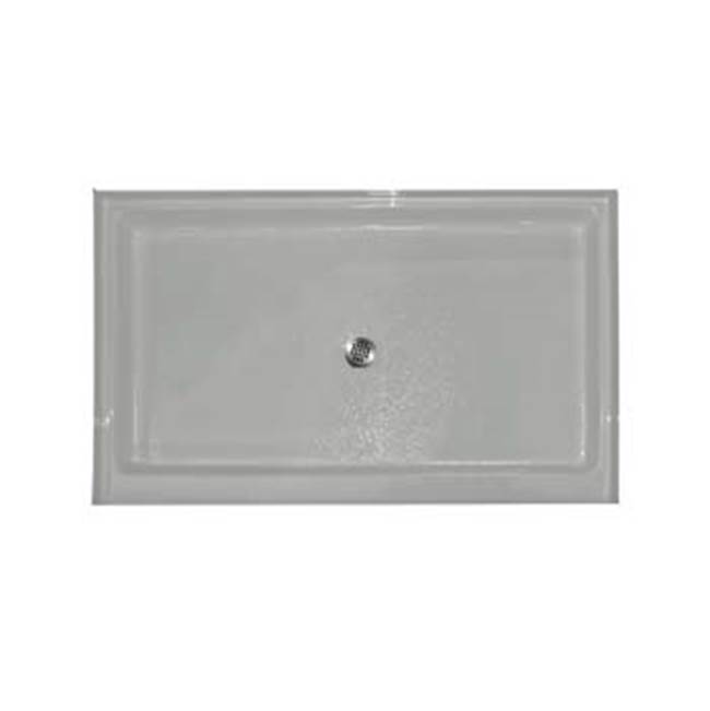 Aquarius Bathware 48'' center drain Thermal Cast Acrylic shower pan with 4'' threshold. (AB 3448)