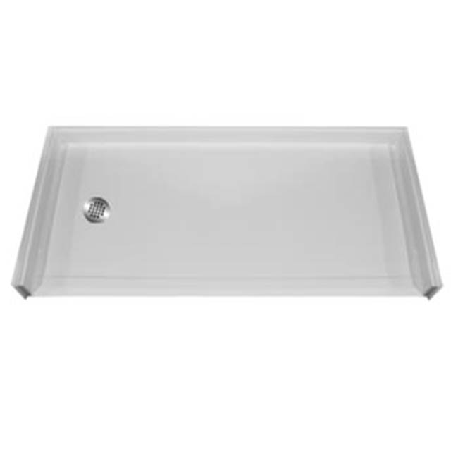Aquarius Bathware 51.75'' interior dimension, AcrylX™ barrier-free shower base with pre-leveled Easy Base. (MPB 5430 BF 1.0 L/R)