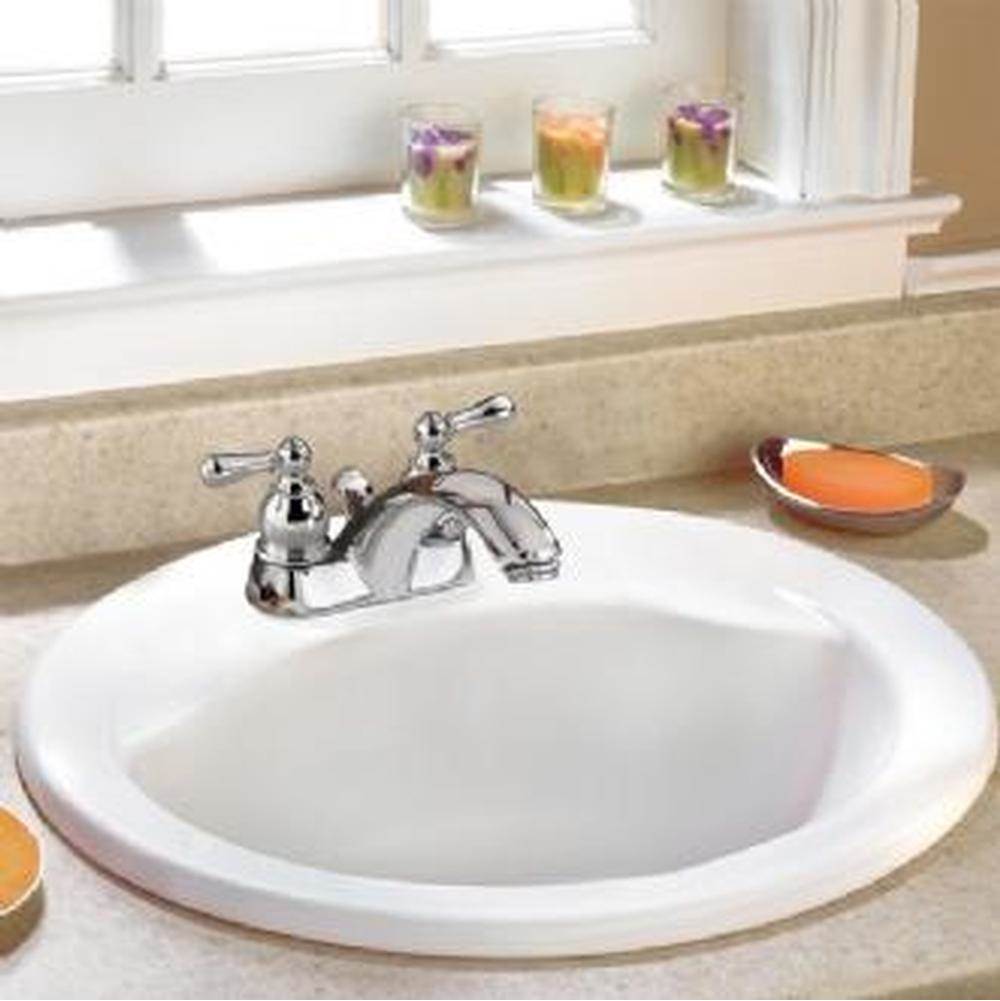 American Standard Cadet Oval Countertop Sink Center Hole Only with EverClean