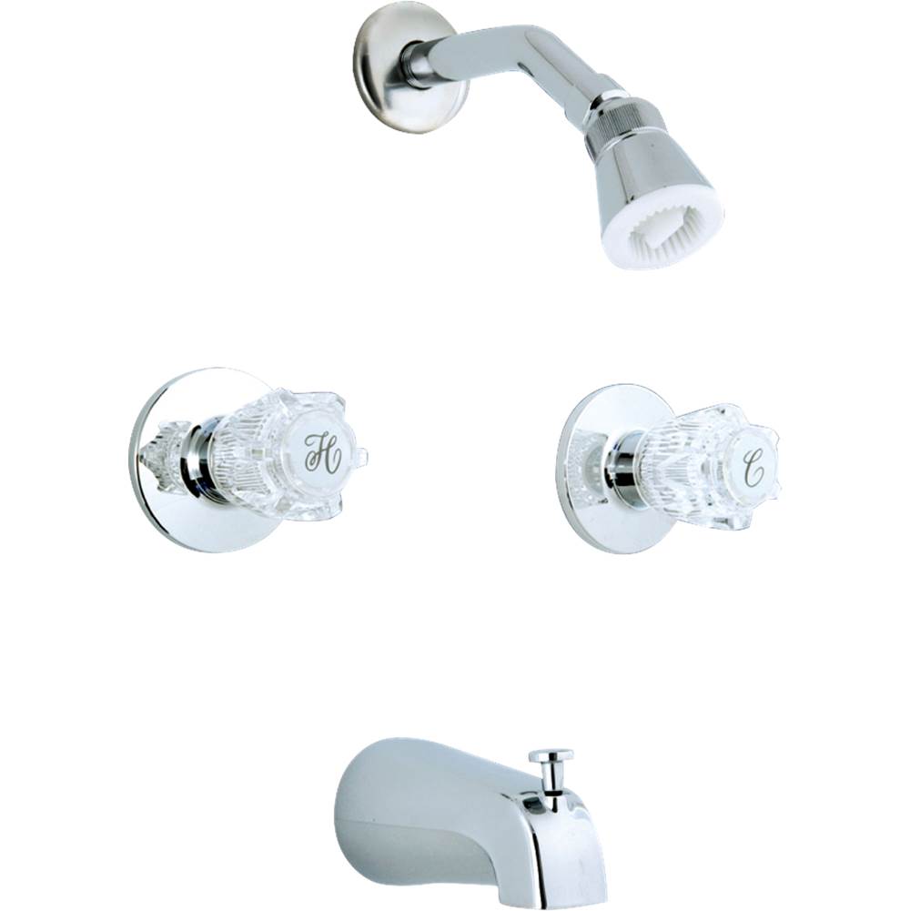 Banner Faucets Two Acrylic Handle Tub And Shower Faucet
