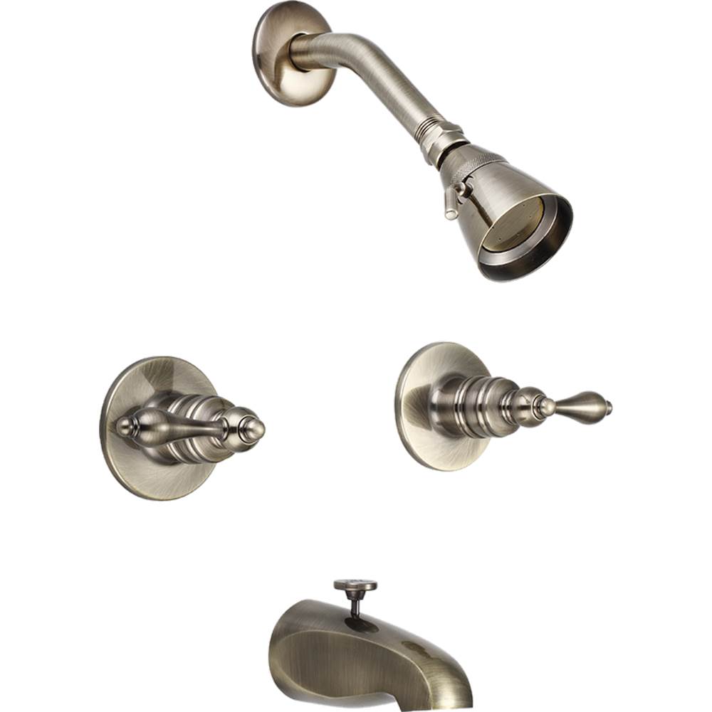 Banner Faucets Two Lever Handle Brass Tub And Shower Faucet