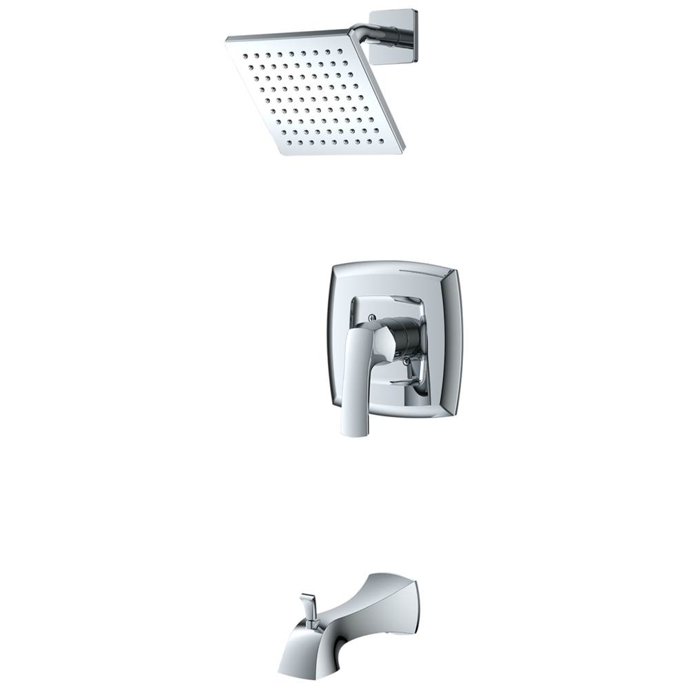 Compass Manufacturing Cardania 1171C Chrome Single Handle Tub & Shower Pressure Balance, With Diverter