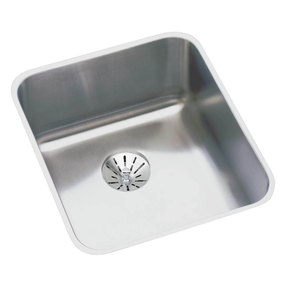 Elkay Lustertone Classic Stainless Steel 16'' x 18-1/2'' x 4-7/8'', Single Bowl Undermount ADA Sink with Perfect Drain