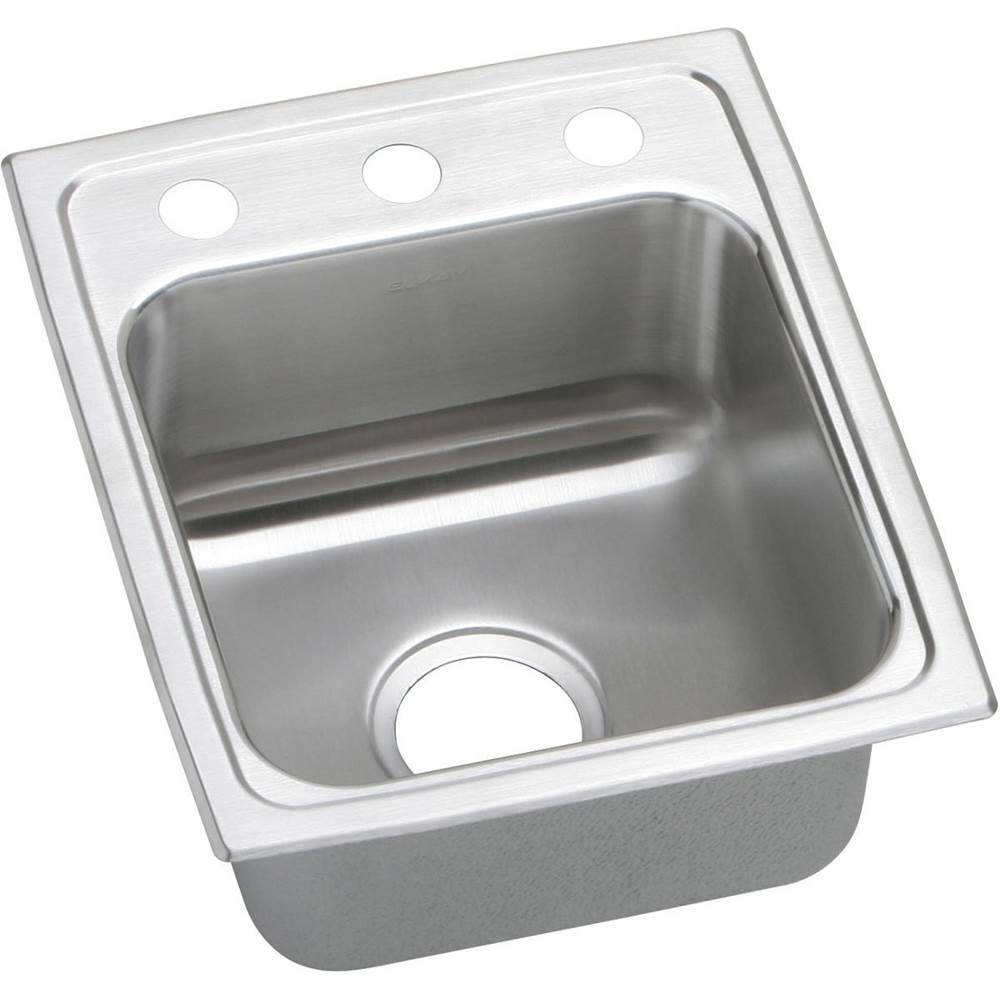 Elkay Lustertone Classic Stainless Steel 13'' x 16'' x 6-1/2'', Single Bowl Drop-in ADA Sink with Quick-clip