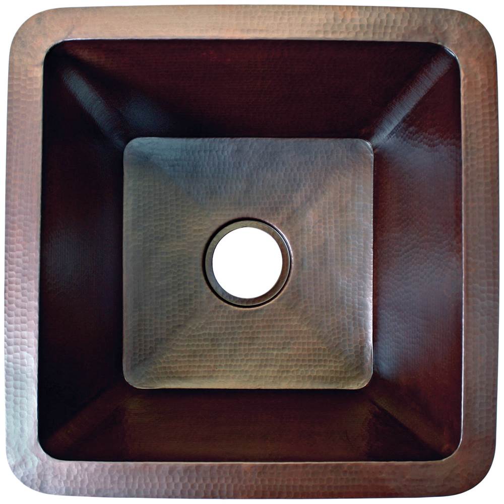 Linkasink Hammered Large Square with 3.5'' drain opening