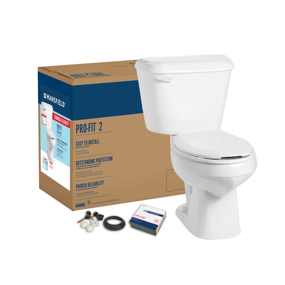 Mansfield Plumbing Pro-Fit 2 1.28 Elongated Complete Toilet Kit