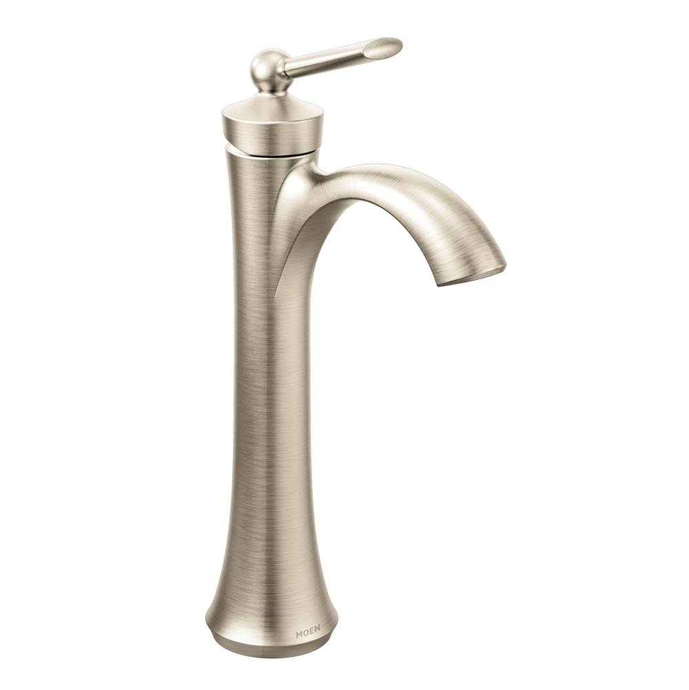 Moen Wynford One-Handle High Arc Vessel Bathroom Faucet, Brushed Nickel