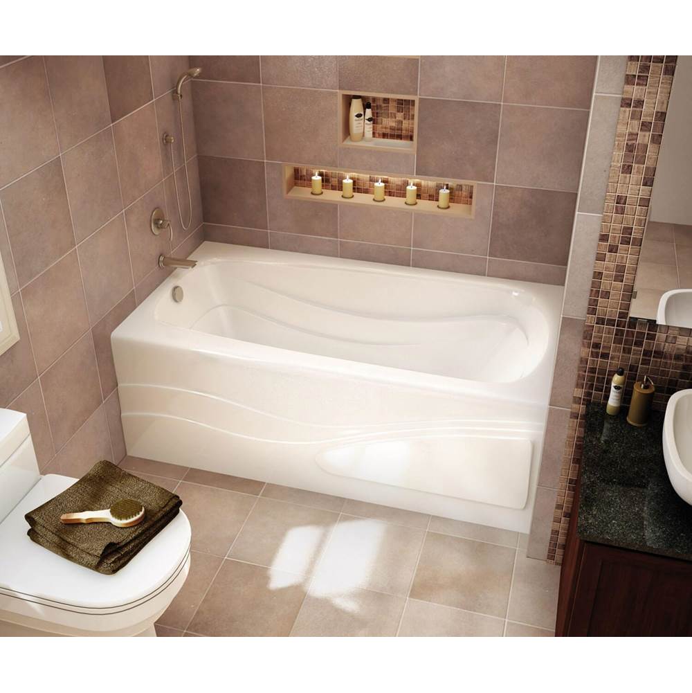 Maax Tenderness 7236 Acrylic Alcove Right-Hand Drain Whirlpool Bathtub in White