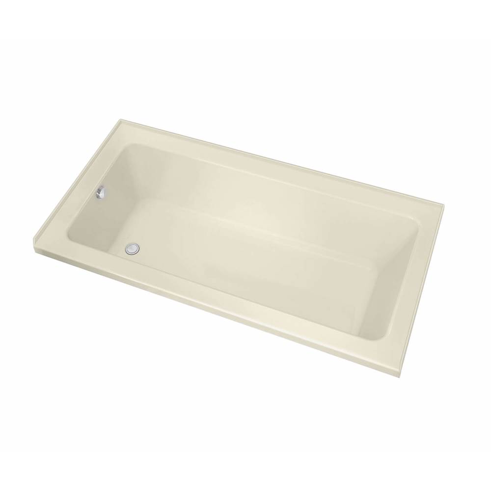 Maax Pose IF 65.75 in. x 31.75 in. Alcove Bathtub with Aeroeffect System Left Drain in Bone