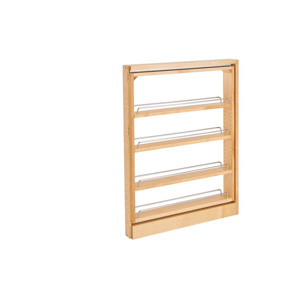 Rev-A-Shelf Wood Base Filler Pull Out Organizer for New Kitchen Applications w/ BB Soft Close