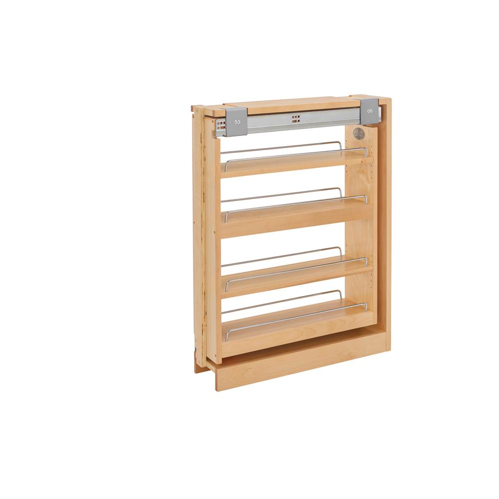 Rev-A-Shelf Wood Base Filler Pull Out Organizer for New Kitchen Applications w/Soft Close