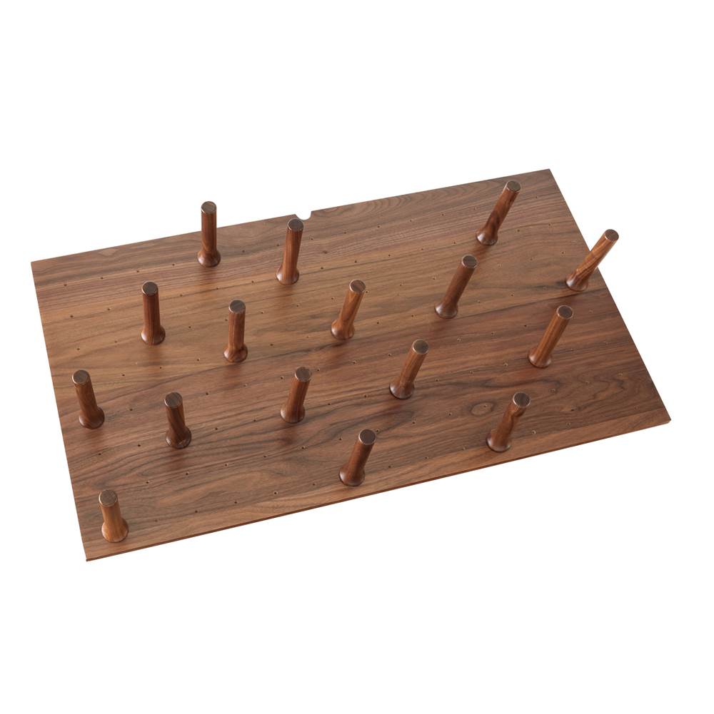 Rev-A-Shelf Walnut Trim to Fit Drawer Peg Board Insert with Wooden Pegs