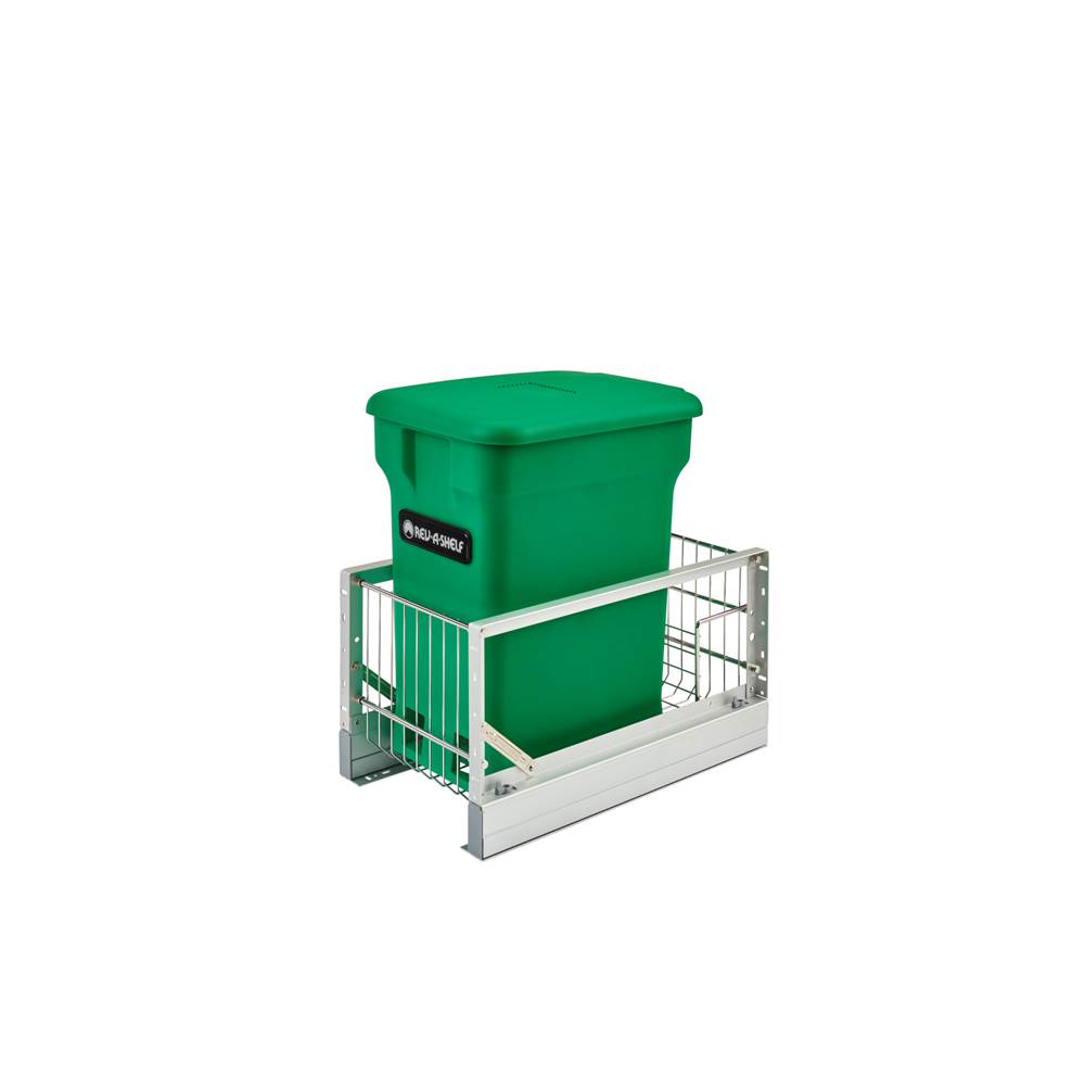 Rev-A-Shelf Aluminum Pull Out Compost Container w/Soft Close