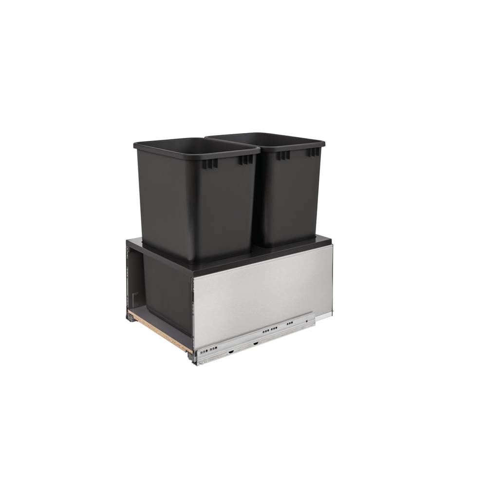 Rev-A-Shelf Legrabox Pull Out Double Waste/Trash Container for Full Height Cabinets w/Soft Close