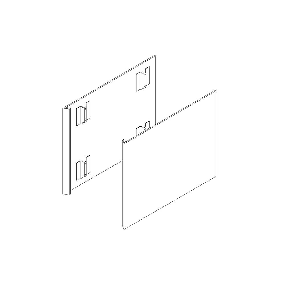 Robern Cartesian and Profiles Side Kit, 22-1/2'' H x 21'' D, Pair Side Kits, Matte Black