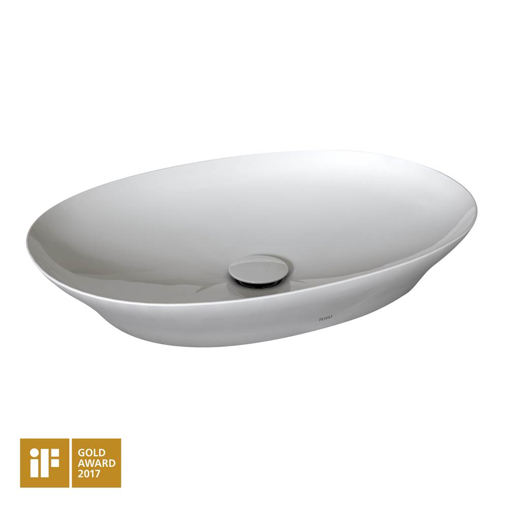 TOTO Toto® Kiwami® Oval 24 Inch Vessel Bathroom Sink With Cefiontect®, Cotton White