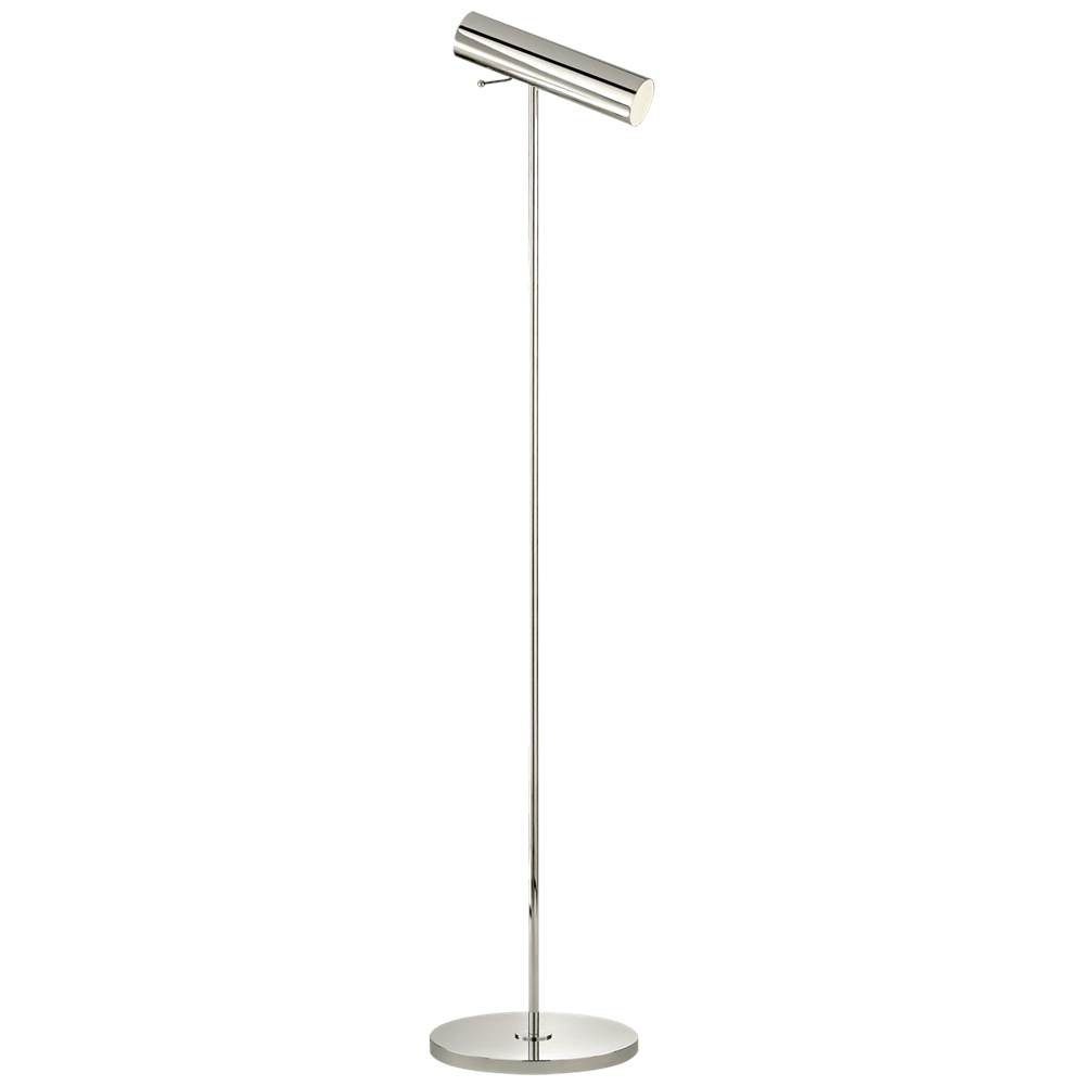 Visual Comfort Signature Collection Lancelot Pivoting Floor Lamp in Polished Nickel