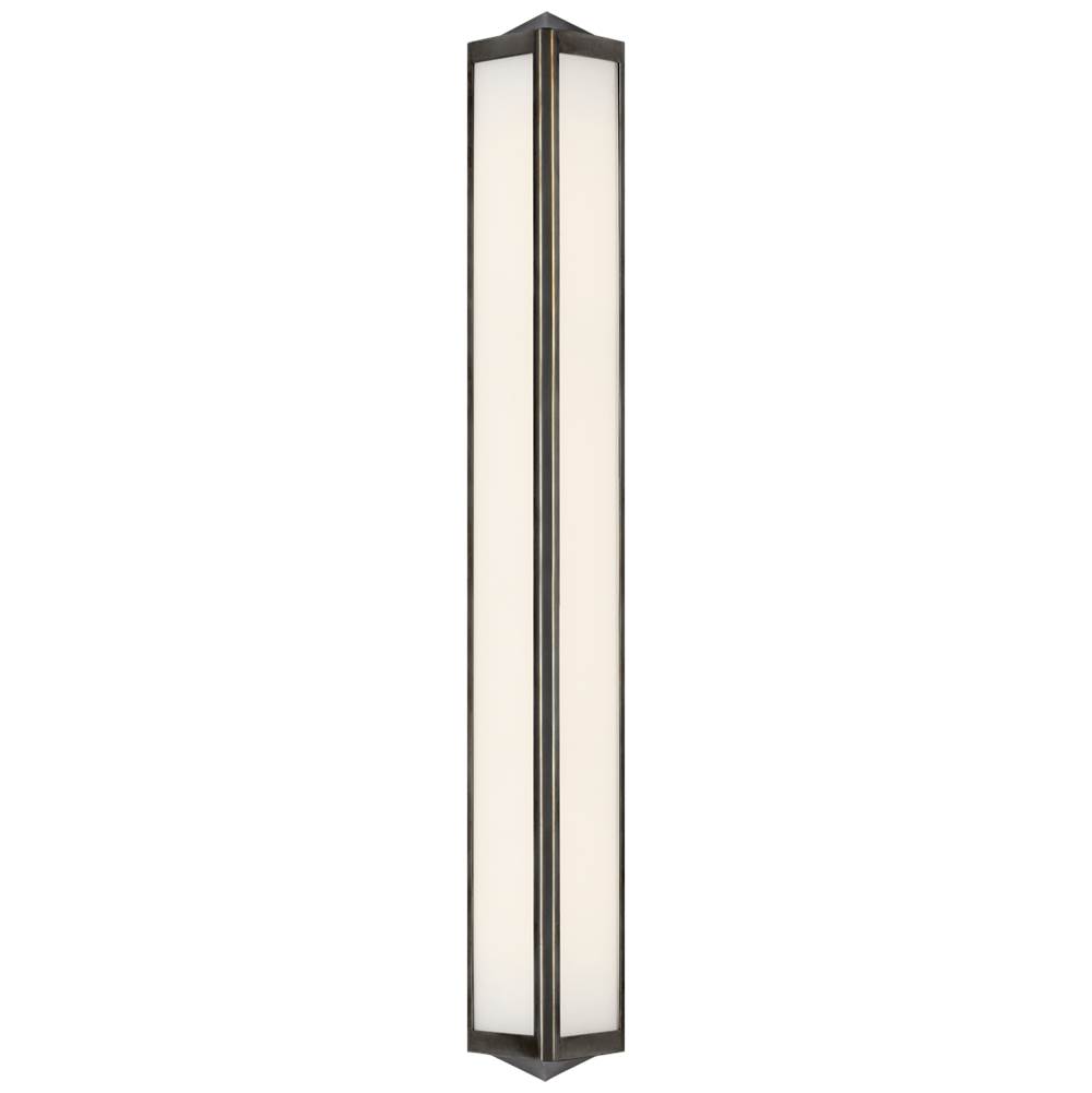 Visual Comfort Signature Collection Geneva Large Sconce in Bronze with White Glass